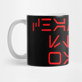 CSW - Aurebesh - Red Mug